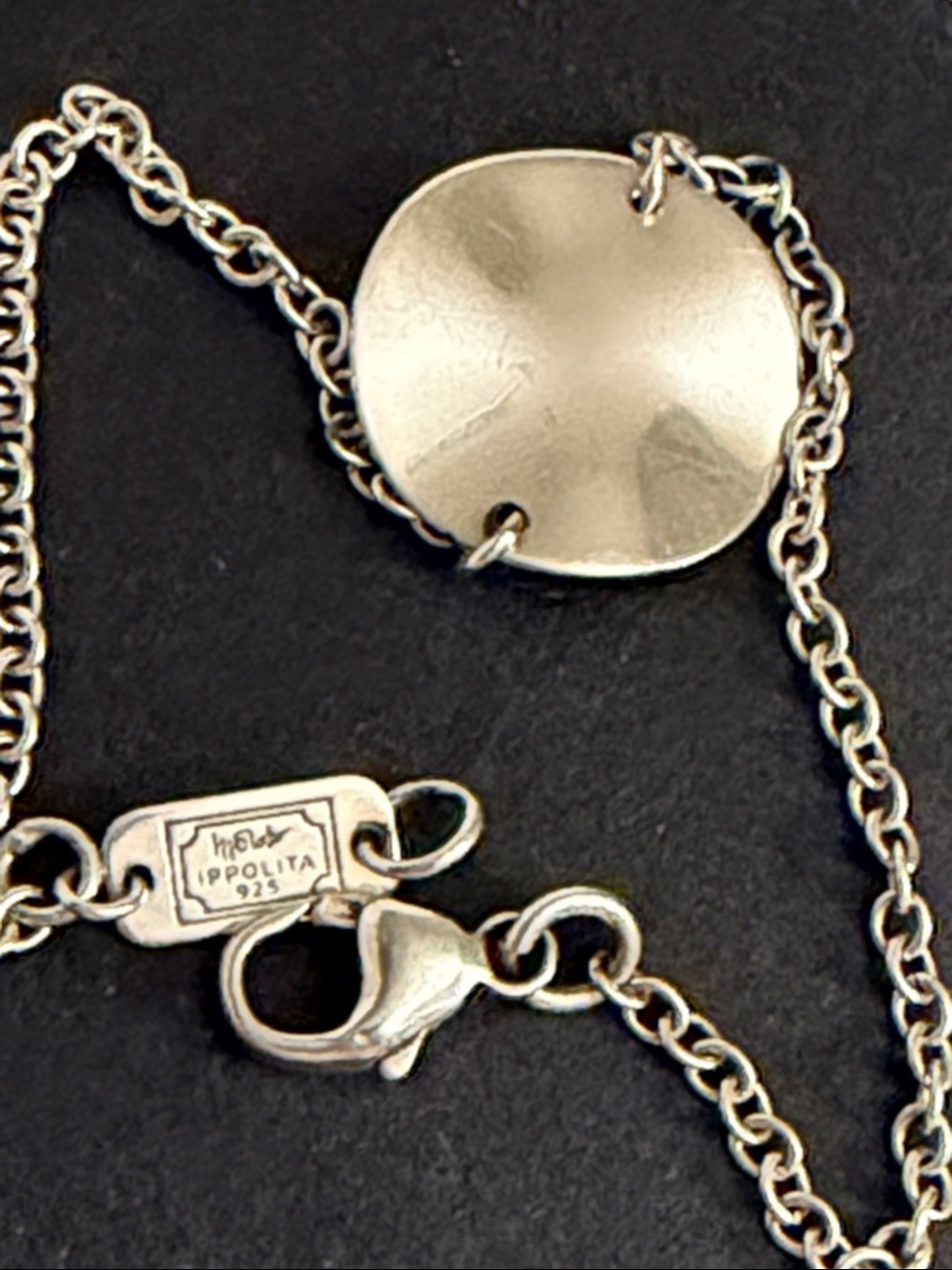 Ippolita Signed Wavy Disc Station Bracelet 925